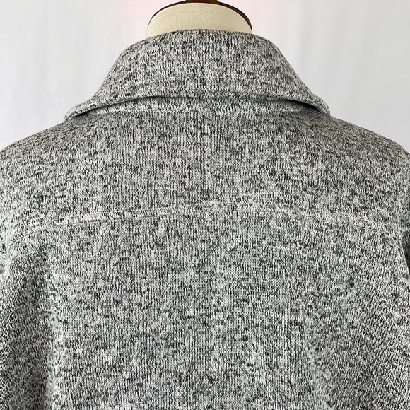 Eddie Bauer Heather Gray Double Breasted Fleece Pocketed Sweater Jacket -Size XL - Picture 9 of 14